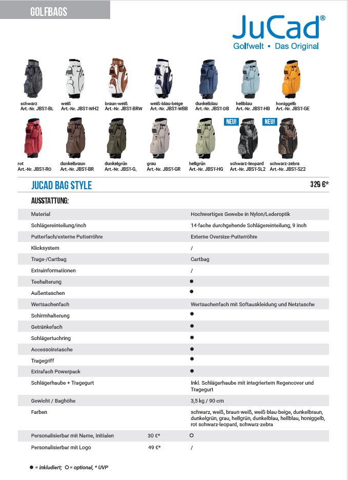 JuCad Bag Style Hellgrün Lederoptik 17 JuCad Bag Style, Datenblatt