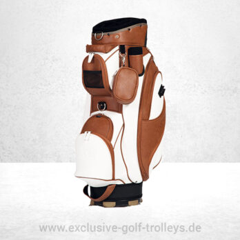 JuCad Bag Style Weiß Braun Lederoptik