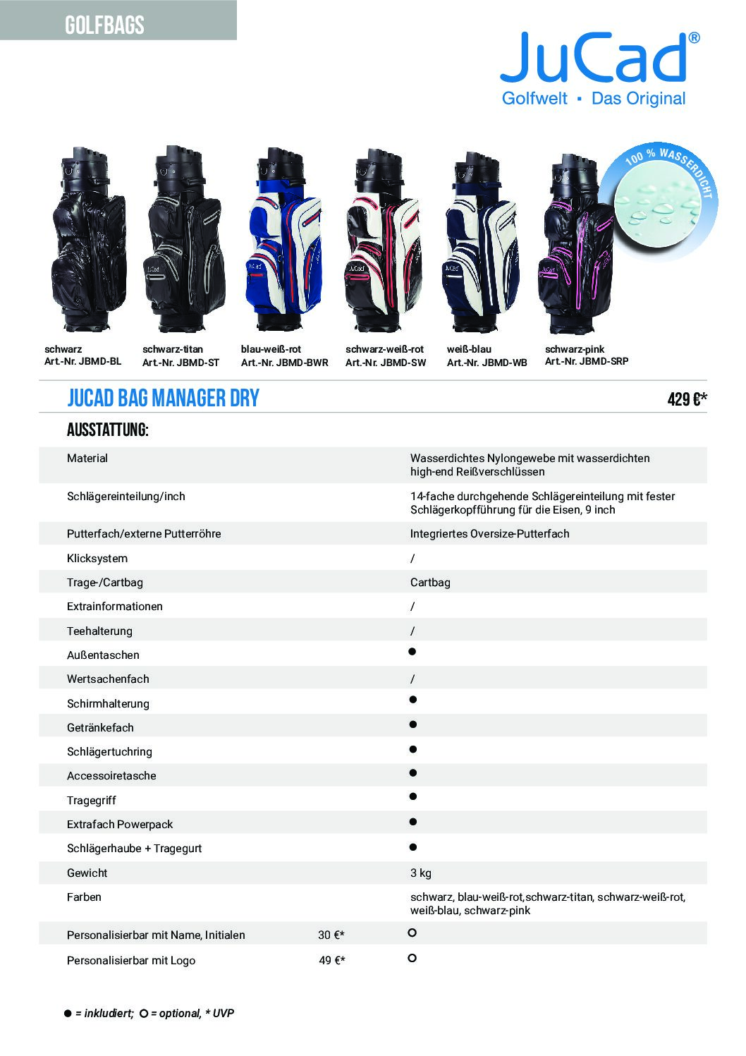 JuCad Golfbag Manager Dry 9 JuCad Golfbag Manager Dry – Bild 9