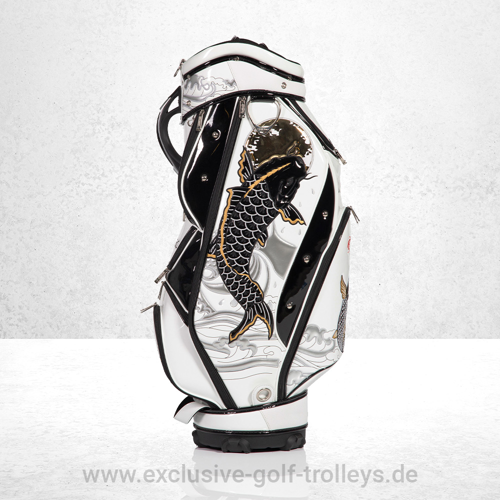JuCad Golfbag Luxury Japan 3 JuCad Golfbag Luxury Koy Golftasche Luxury Limited Edition bestickt Luxusgolfbag
