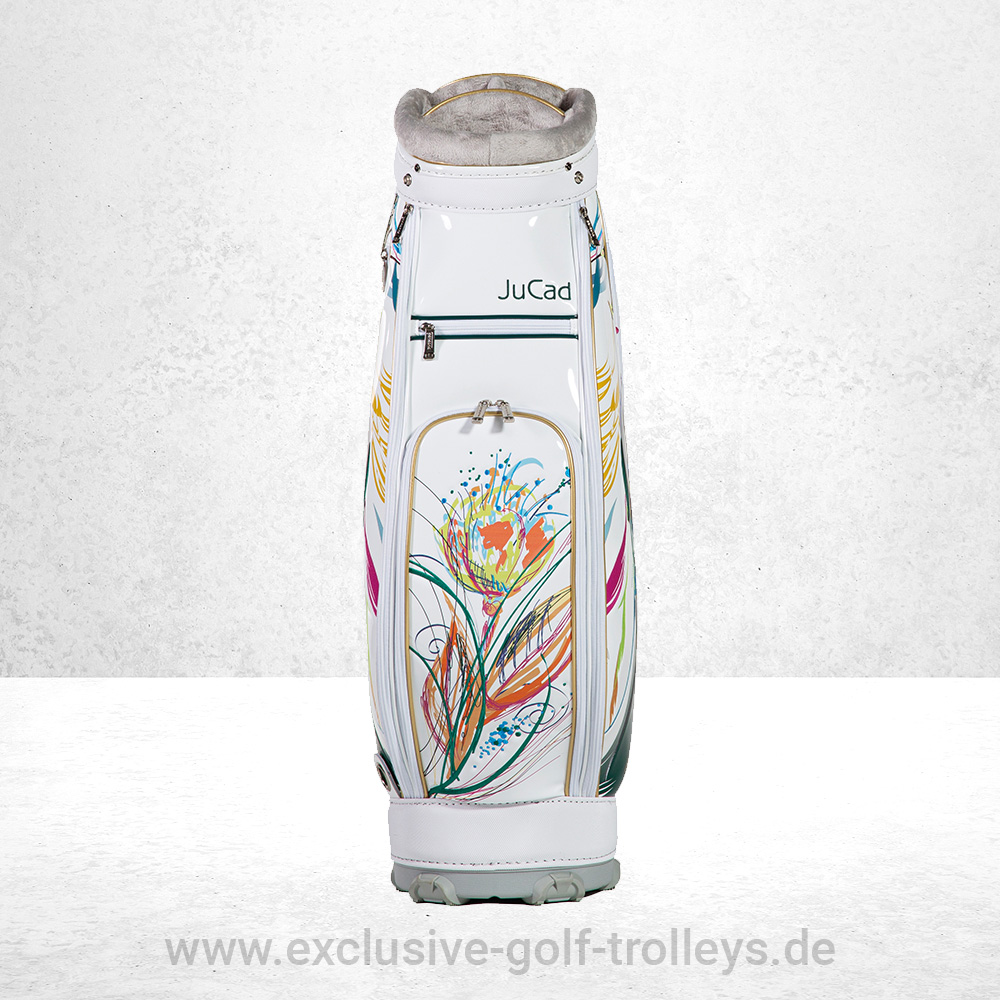 JuCad Golfbag Luxury Paradise 2 JuCad Golfbag Luxury Paradise Golftasche Luxury Limited Edition bestickt Luxusgolfbag weiß