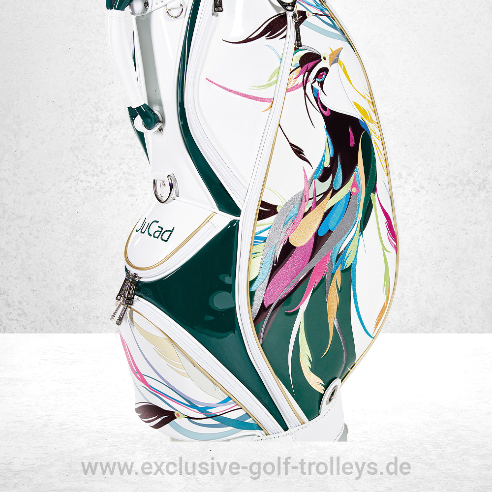 JuCad Golfbag Luxury Paradise 10 JuCad Golfbag Luxury Paradise Golftasche Luxury Limited Edition bestickt Luxusgolfbag weiß