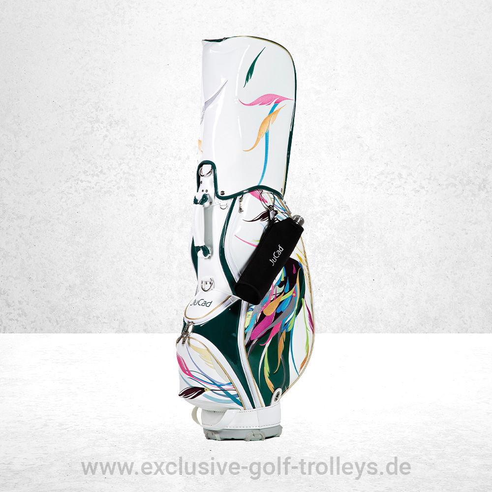 JuCad Golfbag Luxury Paradise 8 JuCad Golfbag Luxury Paradise Golftasche Luxury Limited Edition bestickt Luxusgolfbag weiß