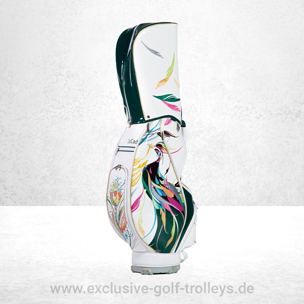 JuCad Golfbag Luxury Paradise 7 JuCad Golfbag Luxury Paradise Golftasche Luxury Limited Edition bestickt Luxusgolfbag weiß