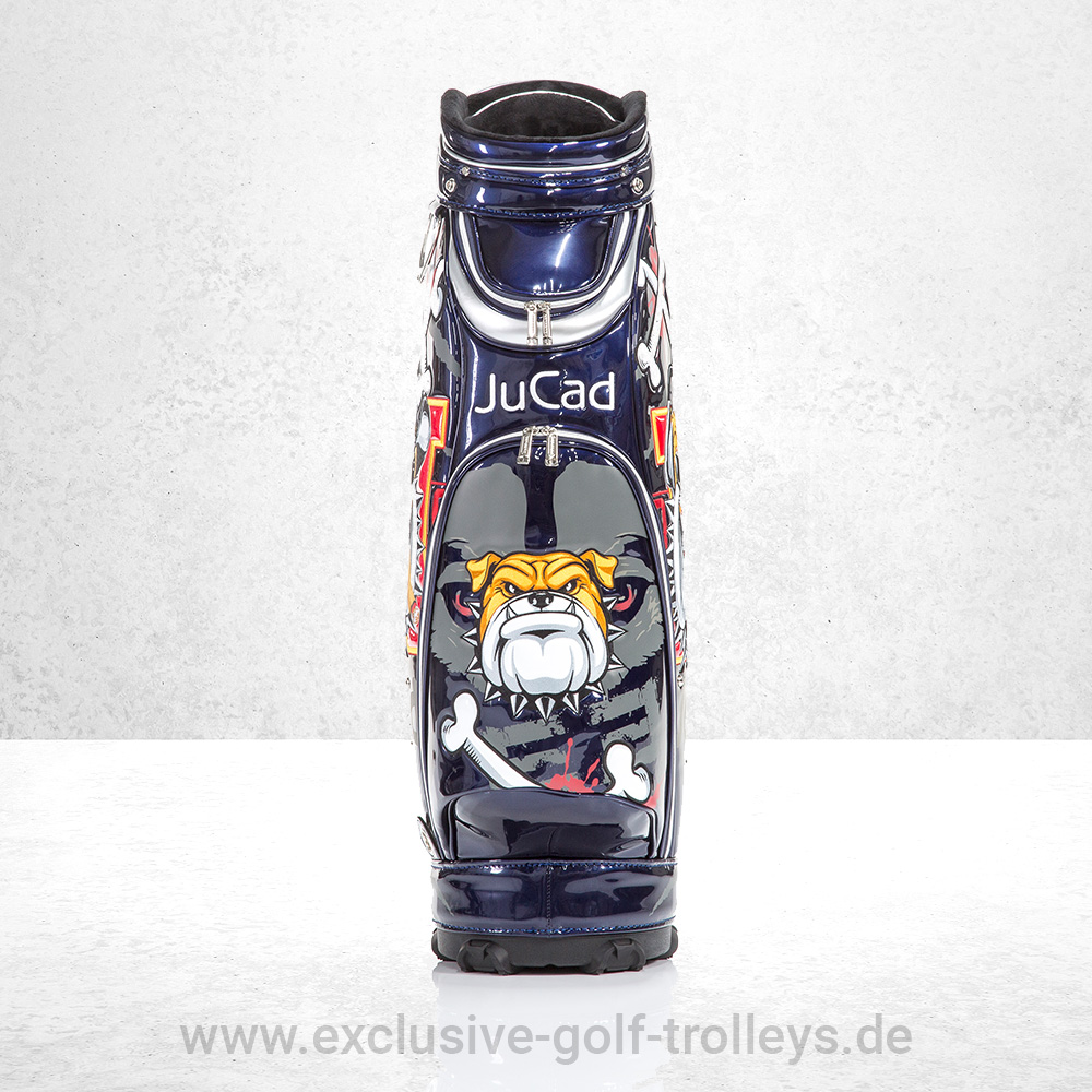 JuCad Golfbag Luxury Blau 4 JuCad Golfbag Luxury Pitbull Golftasche Luxury Limited Edition bestickt Luxusgolfbag blau