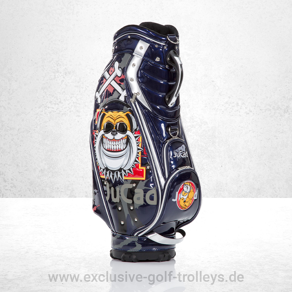 JuCad Golfbag Luxury Blau 5 JuCad Golfbag Luxury Pitbull Golftasche Luxury Limited Edition bestickt Luxusgolfbag blau