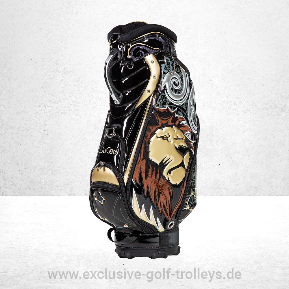 JuCad Golfbag Luxury Schwarz 10 JuCad Golfbag Luxury Lion Golftasche Luxury Limited Edition bestickt Luxusgolfbag