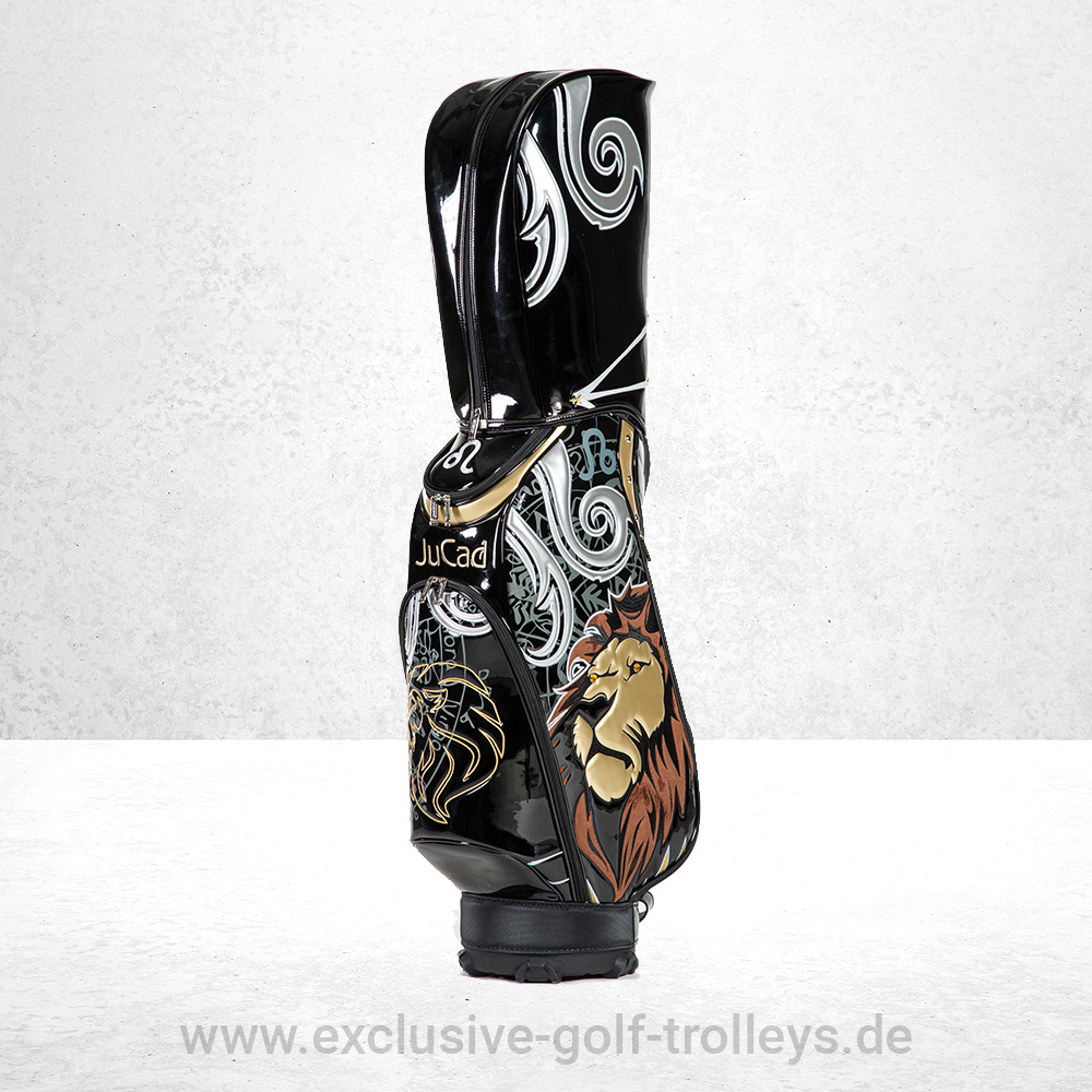 JuCad Carbon Travel 2.0 Spezial Golftrolley 11 JuCad Golfbag Luxury Lion Golftasche Luxury Limited Edition bestickt Luxusgolfbag