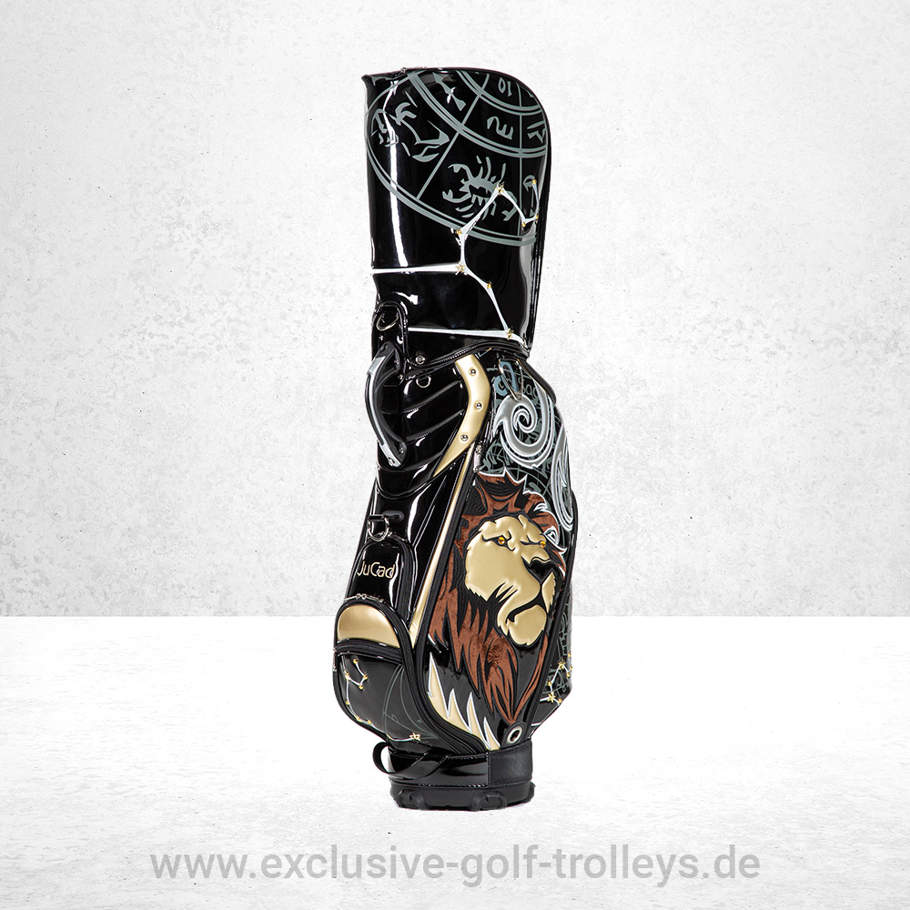 JuCad Carbon Travel 2.0 Spezial Golftrolley 10 JuCad Golfbag Luxury Lion Golftasche Luxury Limited Edition bestickt Luxusgolfbag