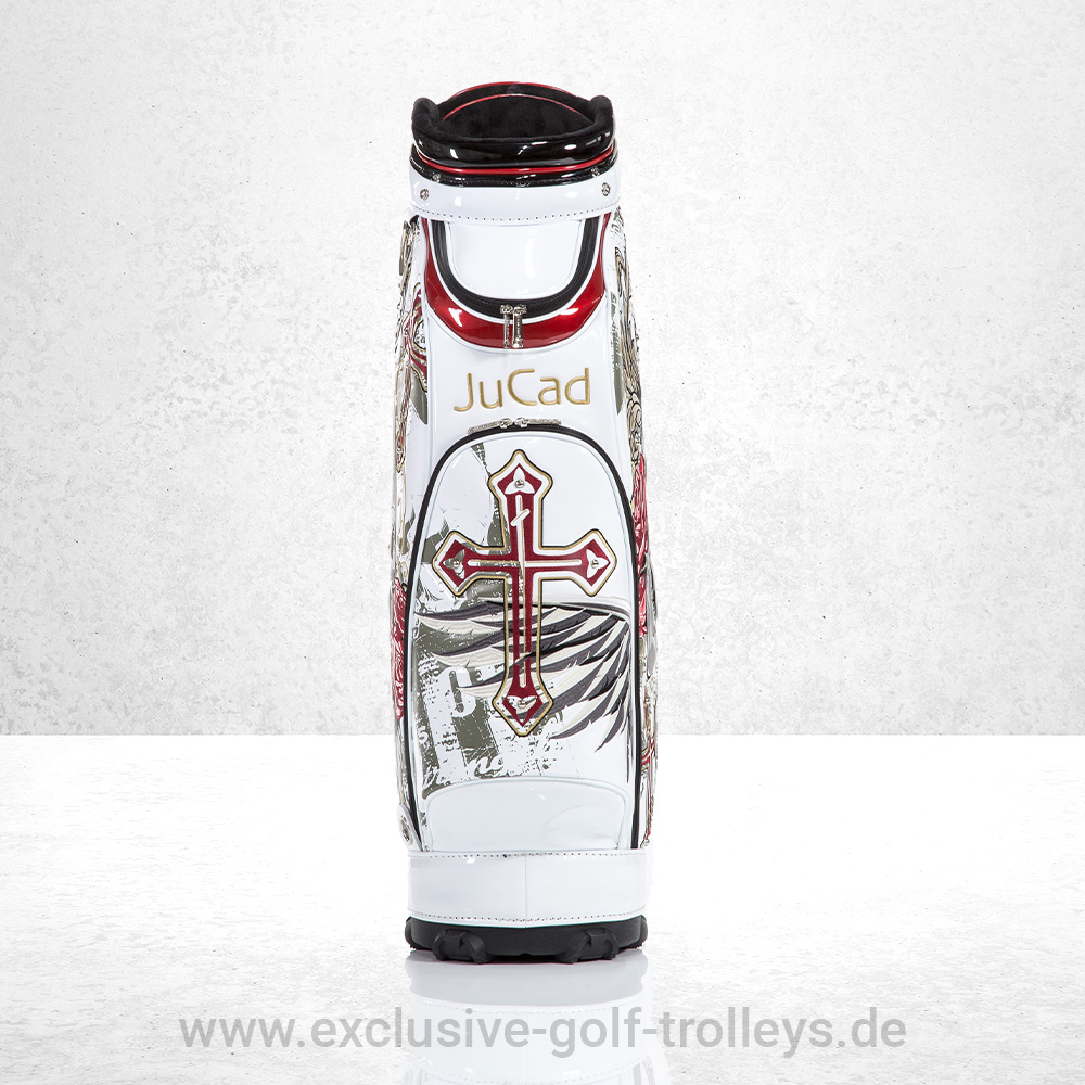JuCad Golfbag Luxury Weiß 3 JuCad Golfbag Luxury Golftasche Luxury Limited Edition bestickt Luxusgolfbag
