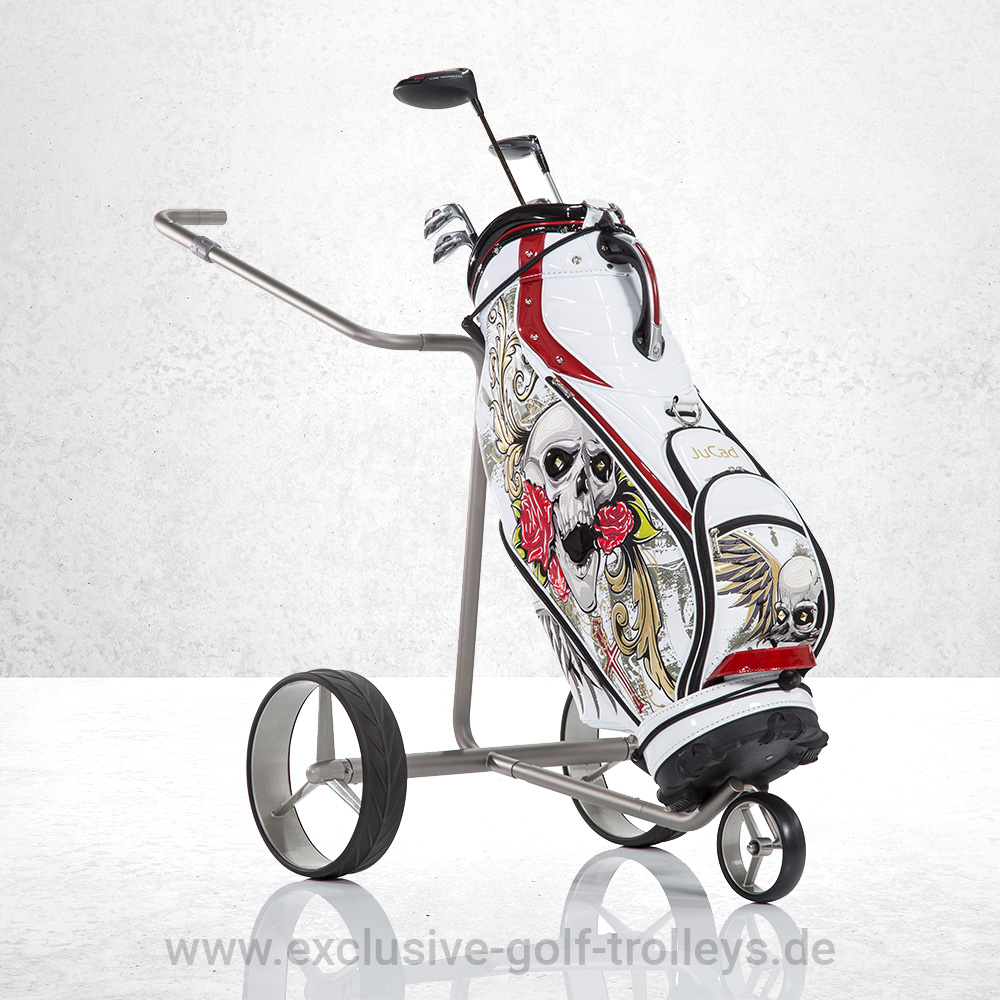 JuCad Golfbag Luxury Weiß 2 JuCad Golfbag Luxury Golftasche Luxury Limited Edition bestickt Luxusgolfbag