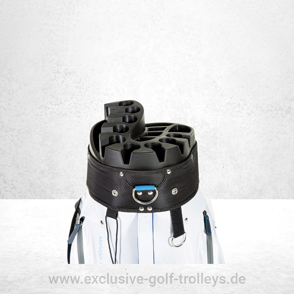 JuCad Golfbag Manager Aquata Weiß-Blau 2 Golfbag JuCad Manager Aquata Blau Schwarz Weiß