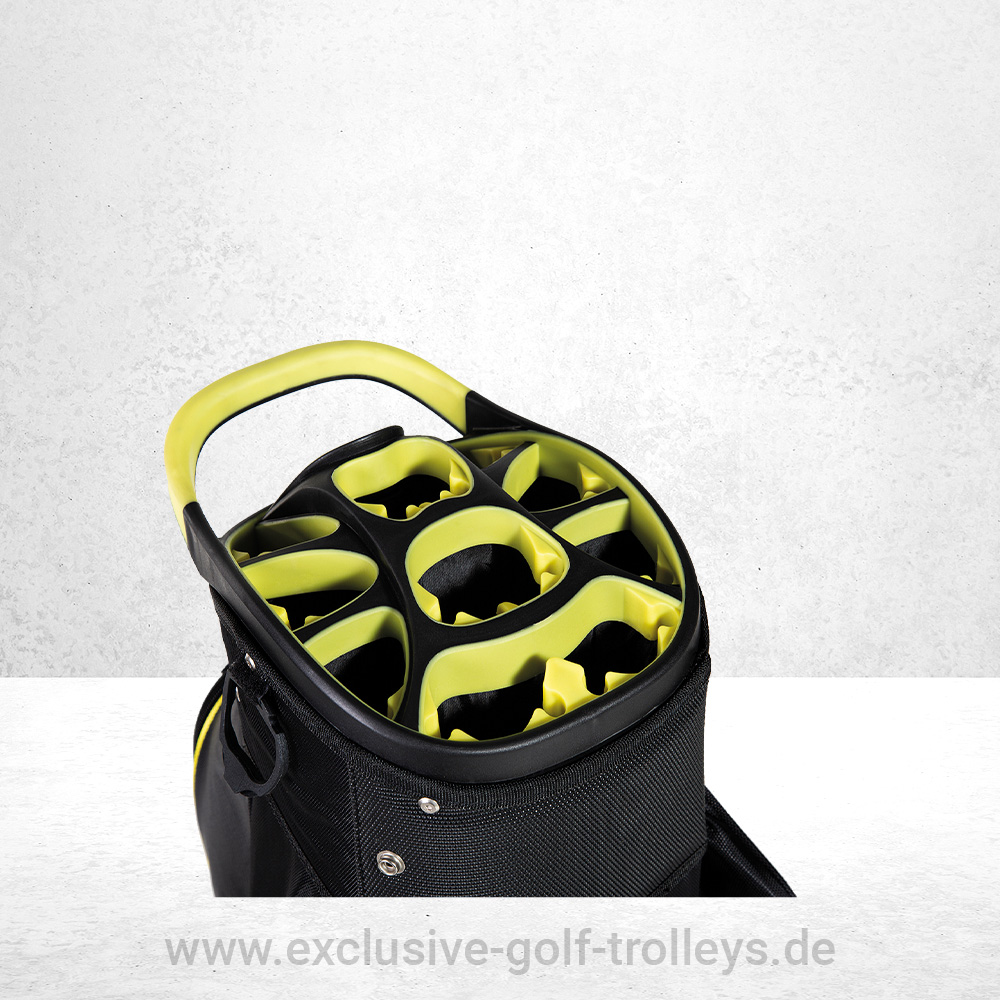 JuCad Golfbag Sporty Schwarz-Gelb Klicksystem 3 Golfbag JuCad Sporty