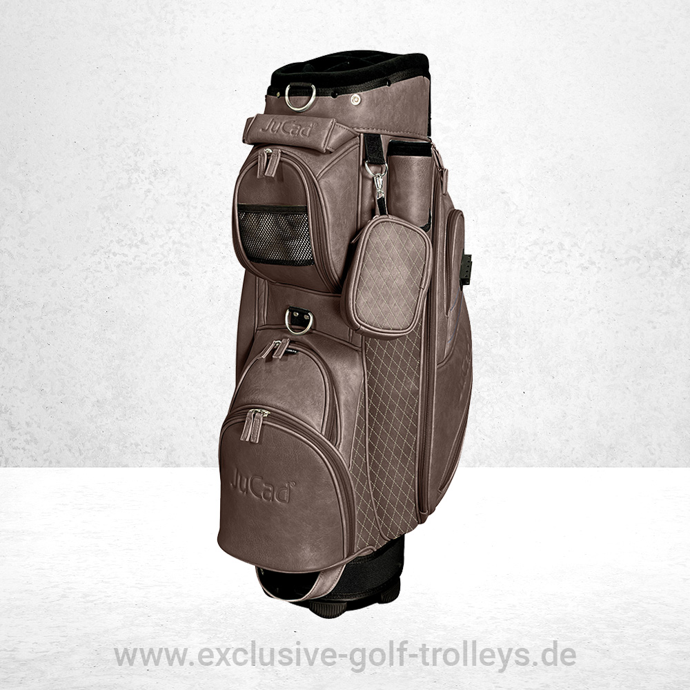 Golfbag JuCad Cartbag Style Dunkelbraun Lederoptik 1 Golfbag JuCad Style