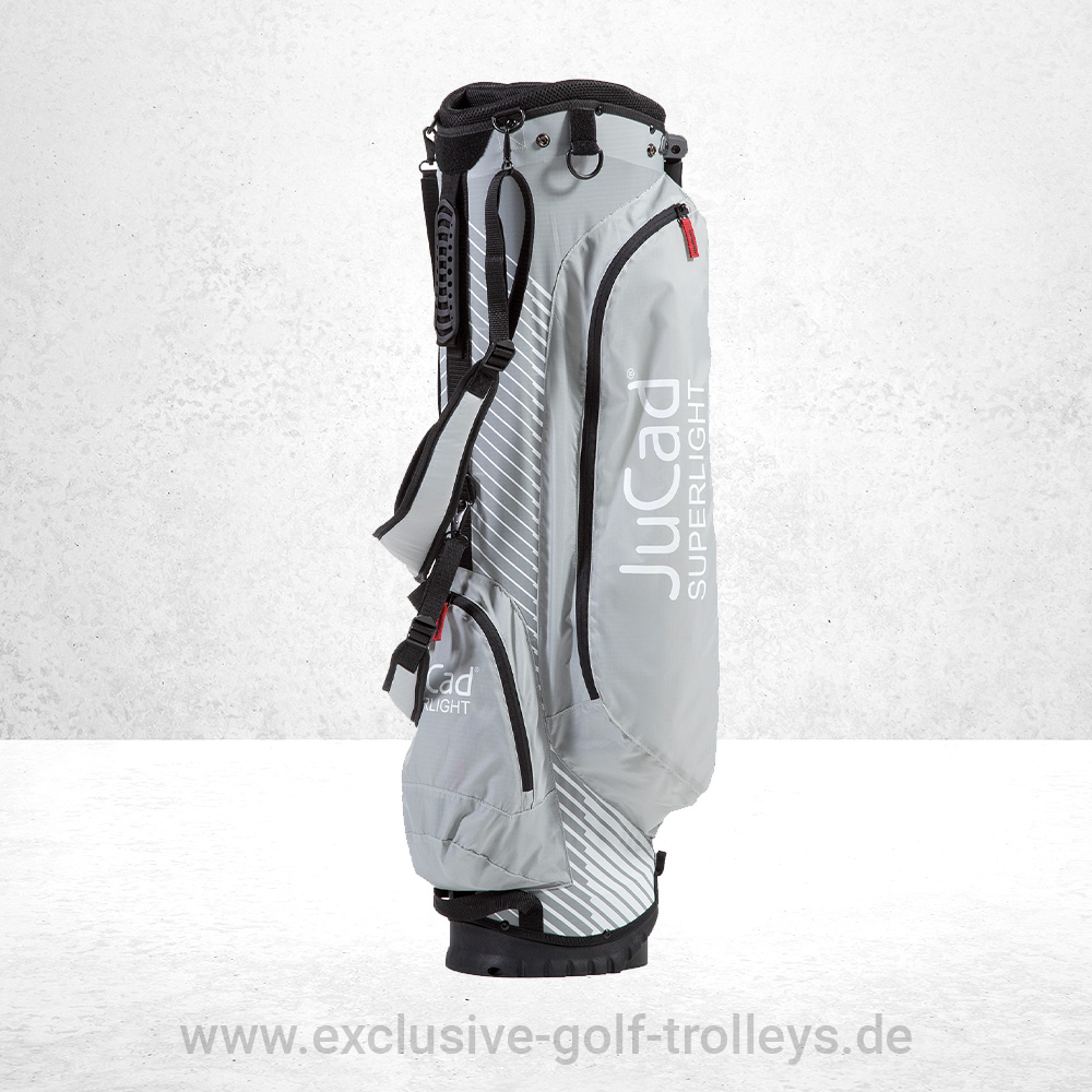 JuCad Golfbag Superlight 2in1 Grau Weiß 1 Golfbag JuCad Superlight 2in1, Tragebag, Cartbag, Federleicht, 4 Farben lieferbar, 1,4 kg, sicherer Stand auf dem Golftrolley,