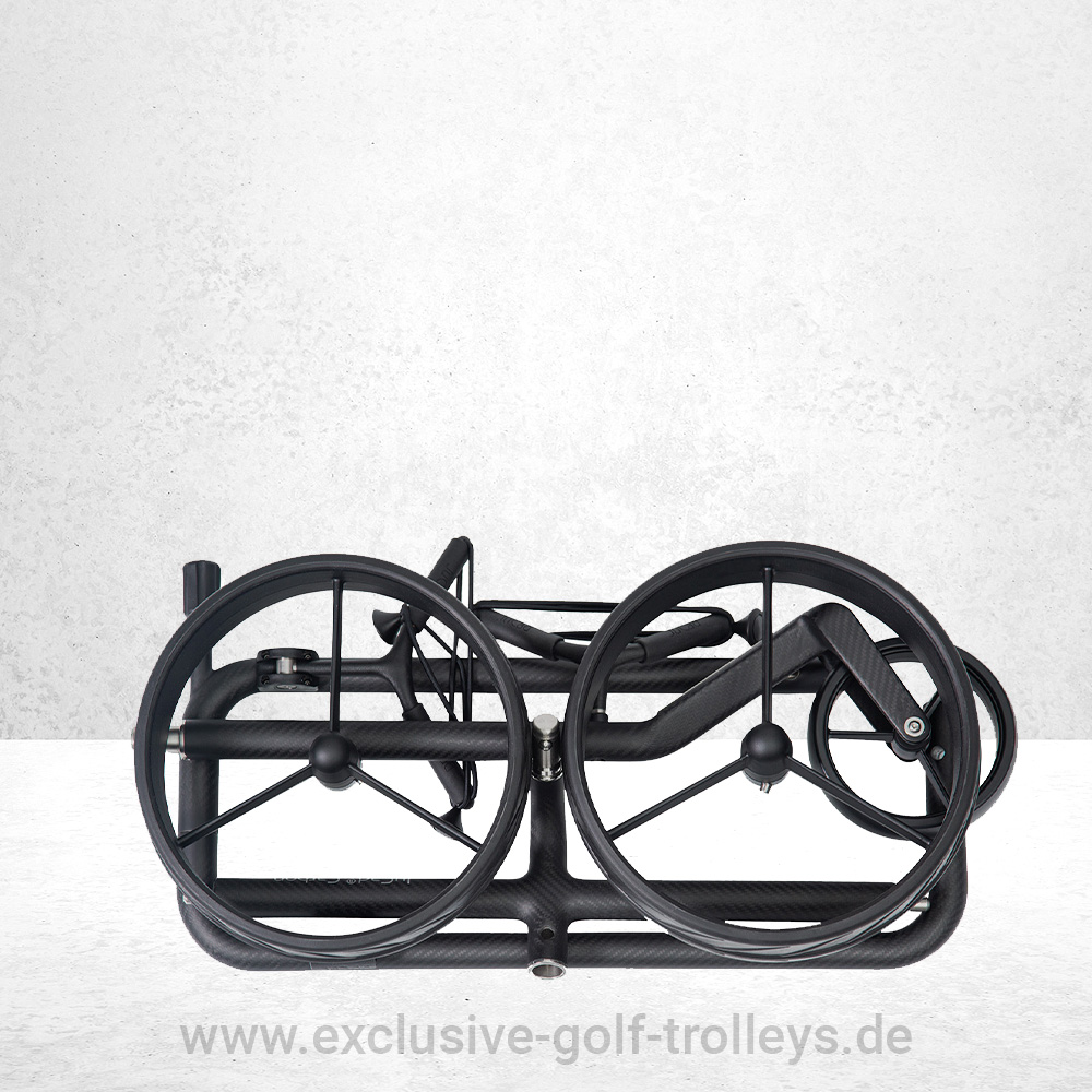 JuCad Carbon 3-Rad Silber-Schwarz manuell mit Tasche 2 Golfcaddy JuCad Shadow