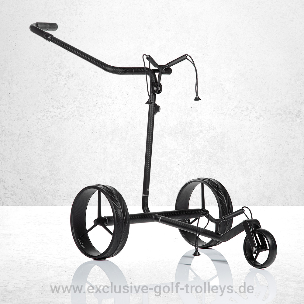 JuCad Carbon Travel 2.0 Nero SV Golftrolley 1 JuCad Carbon Travel Nero SV 2.0 Golftrolley Golfcaddy Caddy Trolley E-Trolley 3k Carbon mit JuCad Bag Bag pro Schwarz