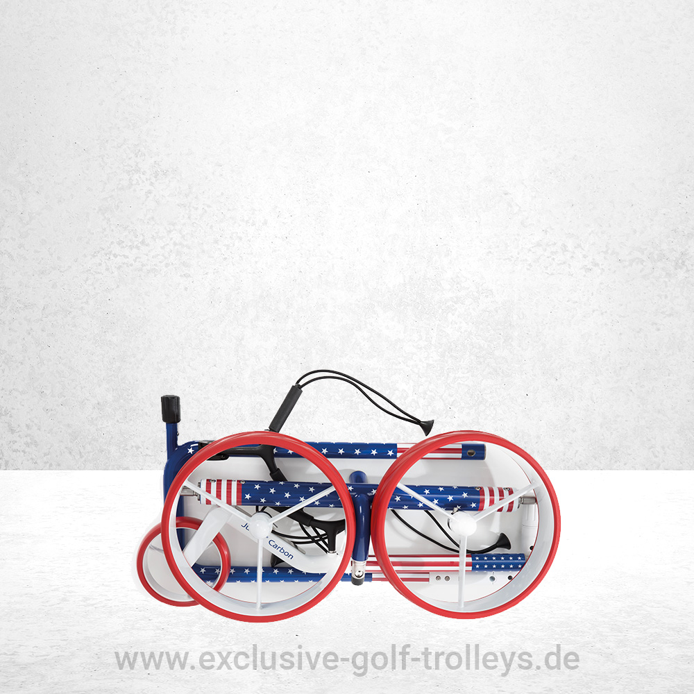 JuCad Carbon Travel 2.0 USA Golftrolley 4 JuCad Carbon Travel 2.0 USA Caddy Trolley Elektrotrolley Elektrocaddy Golfcaddy Gebraucht Refurbished