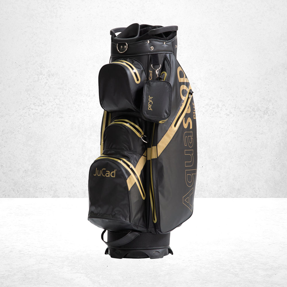 JuCad Golfbag Aquastop PLUS Schwarz Grün 9 JuCad Golfbag Aquastop PLUS Schwarz Gold, Wasserdicht