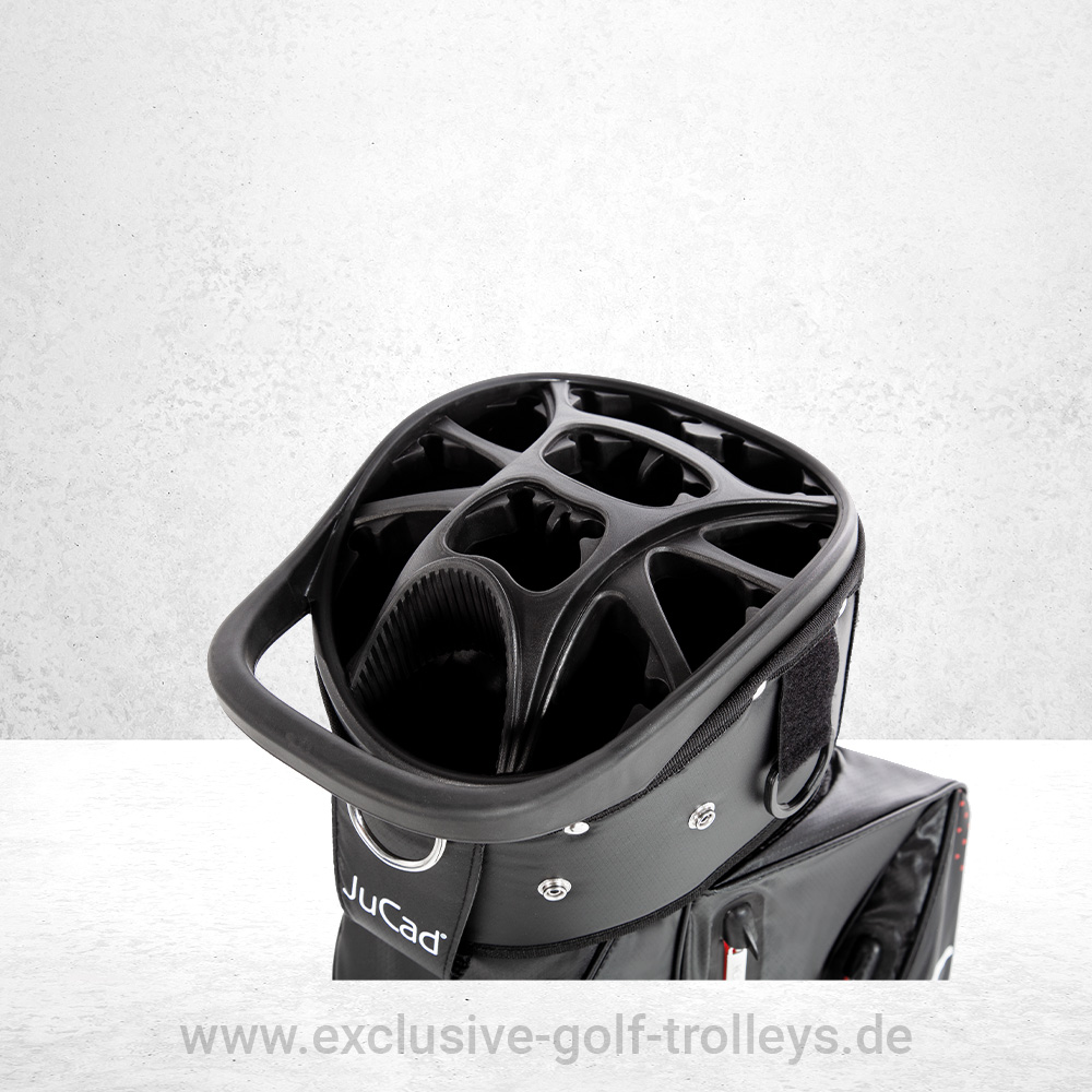 JuCad Golfbag Silence Dry Schwarz-Rot 2 Golfbag JuCad Silence Dry