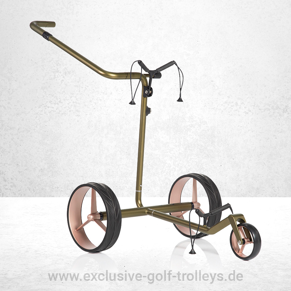 JuCad Carbon Travel 2.0 Verde Rosé Golftrolley 1 Elektrocaddy JuCad Carbon Travel Verde Rosé 2.0