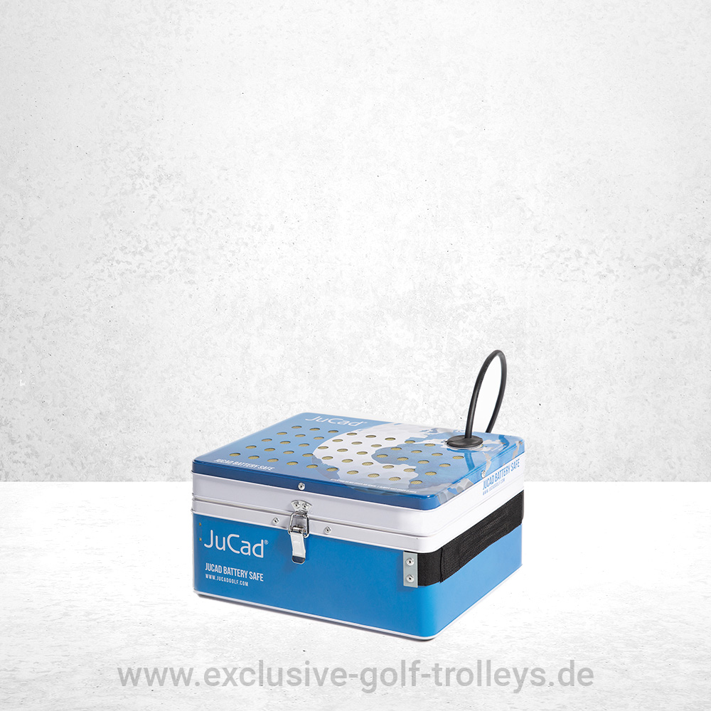 JuCad Akku Safe 3 JuCad Akku Safe, feuerfeste Box für das sichere Laden von Akkus aller Art. Feuerfeste Ladebox, Ladebox für Golfclubs, Feuerfest für Akkus, Sicheres Akku laden