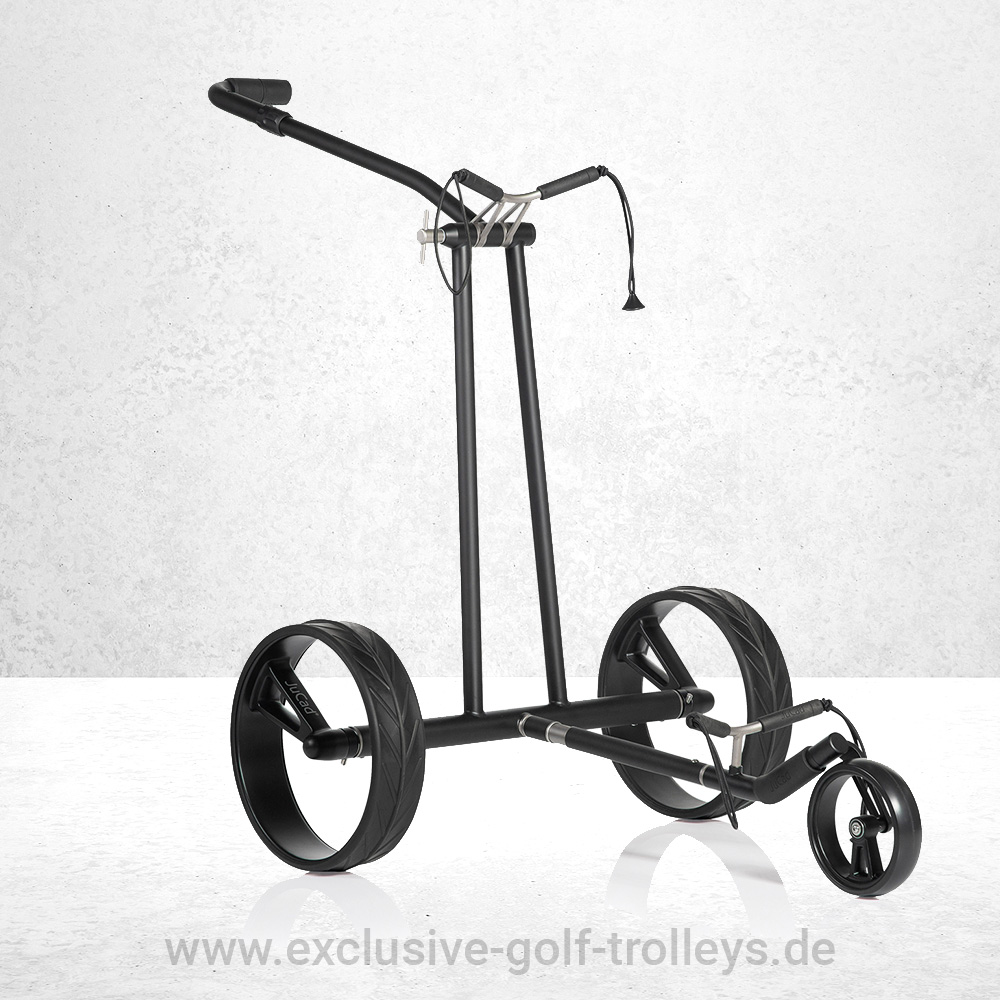 JuCad Phantom Titan 2.0 Golftrolley Black on Black 1 Elektrotrolley JuCad Phantom eX Titan 2.0 Golftrolley Caddy Golfcaddy