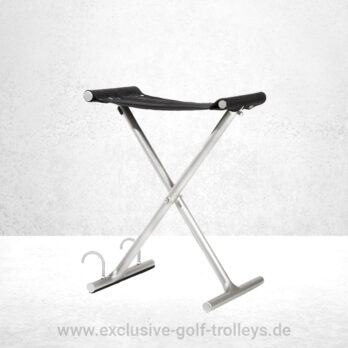 JuCad Silberner Carbon Golfersitz mit Ledersitzfläche -NEU