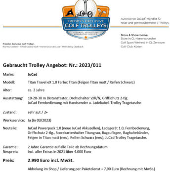 JuCad Titan Travel eX 1.0 Gebraucht Golftrolley