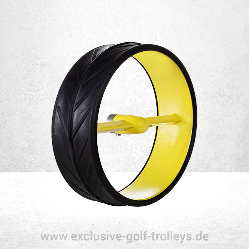 JuCad Ghost Titan 2.0 Golftrolley 15 JuCad Ghost 2-Speichen Felgen Gelb mit Reifen Schwarz