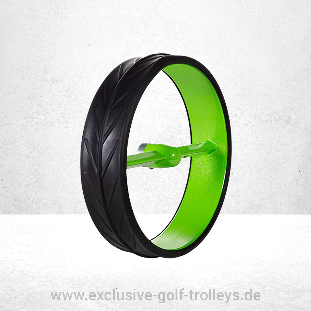 JuCad Ghost Titan 2.0 Golftrolley 14 JuCad Ghost 2-Speichen Felgen Grün mit Reifen Schwarz
