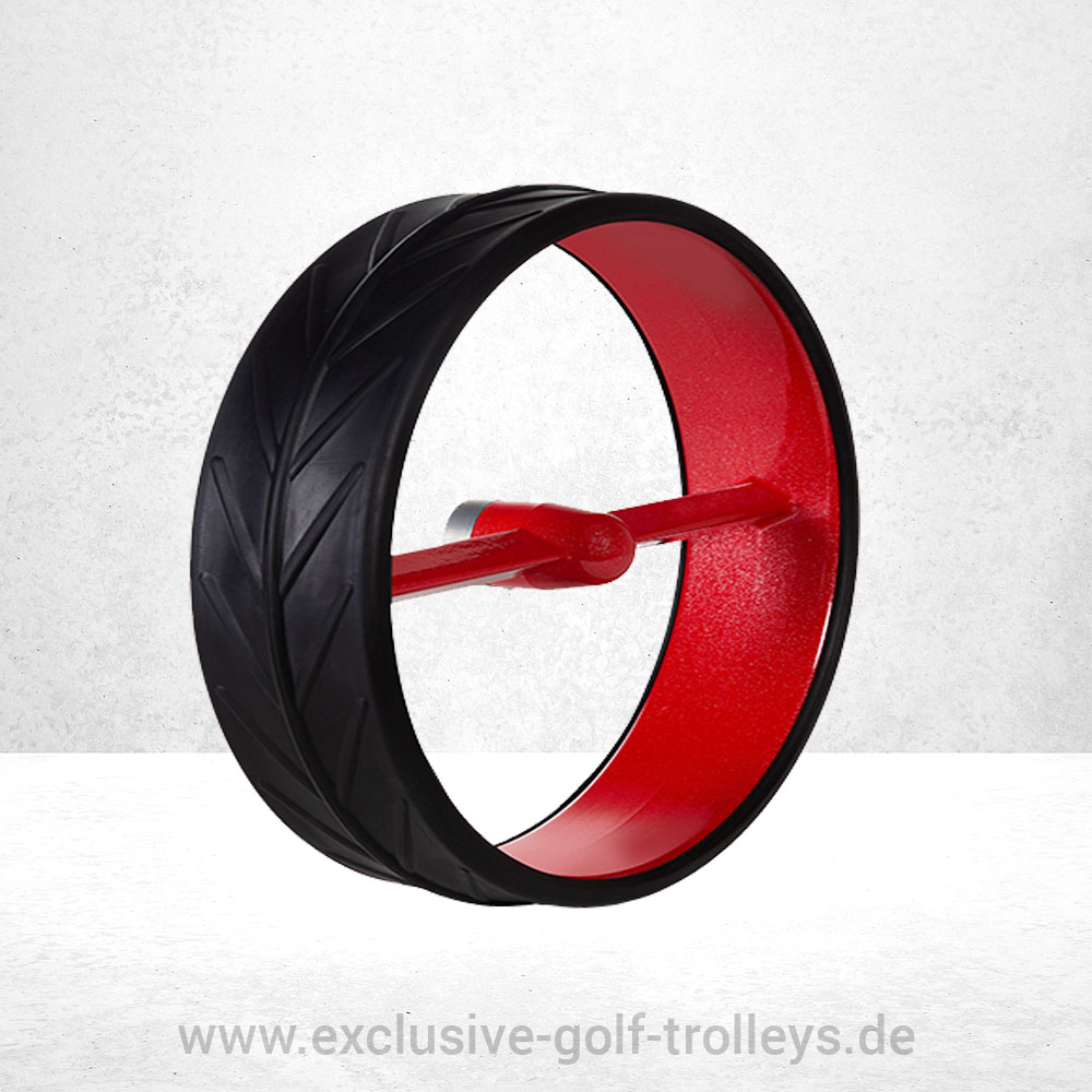 JuCad Ghost Titan 2.0 Golftrolley 20 JuCad Ghost 2-Speichen Felgen Rot mit Reifen Schwarz