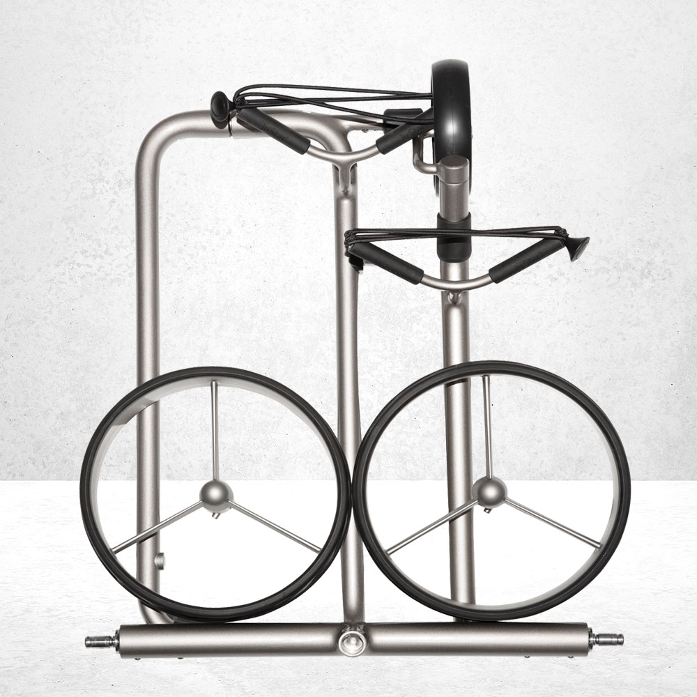 JuStar Silver 1.0 Golftrolley Ausstellungsstück 4 JuStar Silver Golftrolley, titansilber Metallic, 3-Rad manuell, Packing Size, Packmaß,