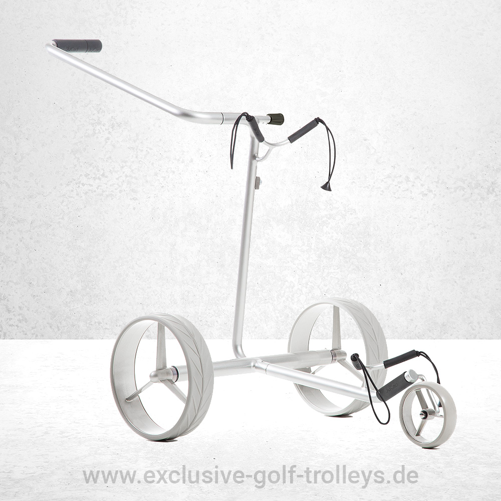 JuStar SILVER Golftrolley Set incl. Golfbag "Manager Aquata" 2 JuStar SILVER Golftrolley Golfcaddy Caddy
