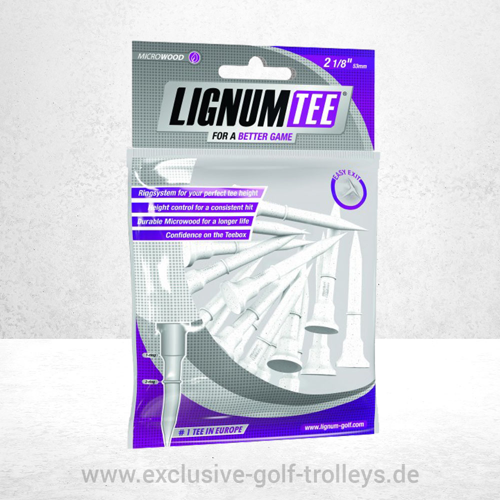 Lignum Tees 72 mm weiß 6 Lignumtee Tees Golftees Microwood Distance Distanz Weiß Höhe