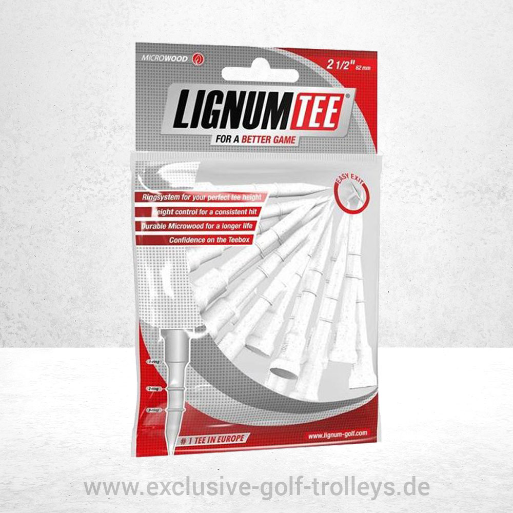 Lignum Tees 72 mm weiß 5 Lignumtee Tees Golftees Microwood Distance Distanz Weiß Höhe