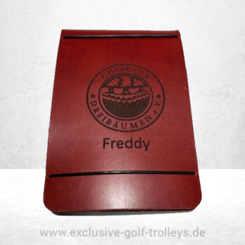 Scorekartenmappe personalisiert Leder