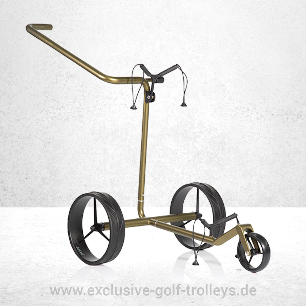 JuCad Carbon Verde Black 3-Rad Golftrolley 1 JuCad Carbon Verde Black, 3-Rad Golftrolley, manuell,