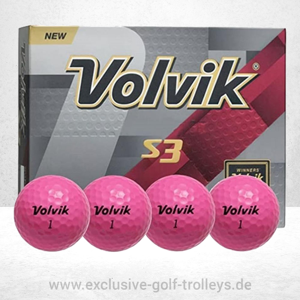 Volvik S3 Golfbälle pink 1 Volvik Golfball Golfbälle S3 S4 orange pink Weiß premium tour Ball Extrem soft NEU grün matt