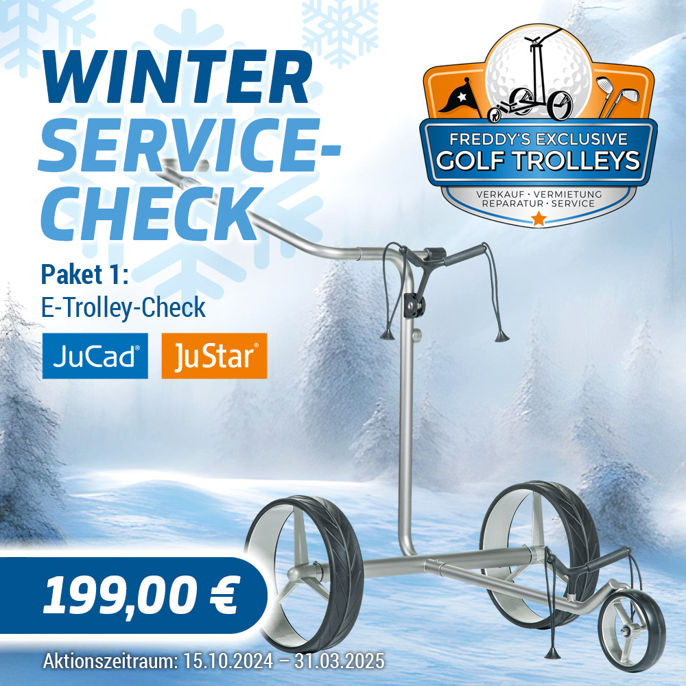 JuCad Service Check 1 JuCad Winter Service, JuCad Service, JuCad Service Check, JuCad Trolleys, JuCad E-Caddy, JuCad Reparatur, JuCad E-Trolley,