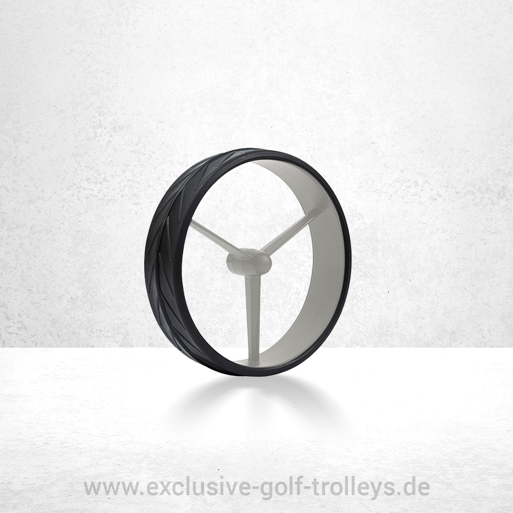 JuCad Titan Drive SL 1.0 Master Golftrolley Set 6 JuCad Felge in Titan matt, Reifen Schwarz