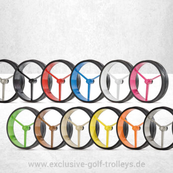 Freddy's exclusiver Golftrolley Shop ★ Hochwertige Premium Marken 24 JuStar Felge mit Reifen