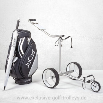 JuStar SILVER Golftrolley – Set incl. Golfbag PRO