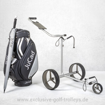 JuStar SILVER Golftrolley – Set incl. Golfbag PRO