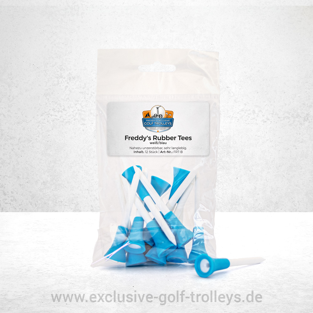 Freddys Rubber Tees 1 Freddys Rubbertees Rubber Tees Golftees Weiß Orange Blau unzerbrechlich langlebig FRT-B