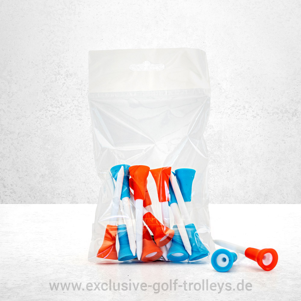 Freddys Rubber Tees 4 Freddys Rubbertees Rubber Tees Golftees Weiß Orange Blau unzerbrechlich langlebig FRT-BO